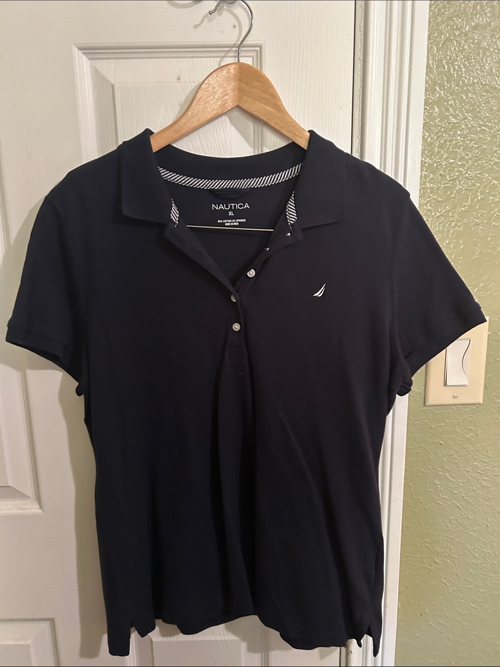 Nautica Men’s Dark Navy Polo with Sail Logo